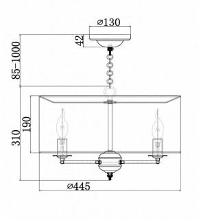 Подвесной светильник Maytoni Anna H007PL-04G в Кунгуре - kungur.mebel24.online | фото 4