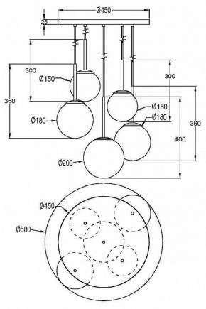 Подвесной светильник Maytoni Basic form MOD321PL-05G1 в Кунгуре - kungur.mebel24.online | фото 4