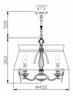 Подвесной светильник Maytoni Bird ARM013-33-W в Кунгуре - kungur.mebel24.online | фото 3