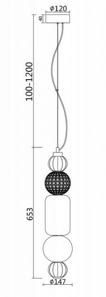Подвесной светильник Maytoni Collar P069PL-L35CH3K в Кунгуре - kungur.mebel24.online | фото 5