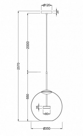 Подвесной светильник Maytoni Cometa MOD056PL-L12G3K в Кунгуре - kungur.mebel24.online | фото 3