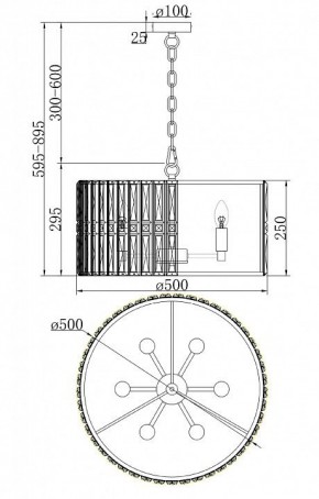 Подвесной светильник Maytoni Facet MOD094PL-06G в Кунгуре - kungur.mebel24.online | фото 4