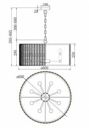 Подвесной светильник Maytoni Facet MOD094PL-08CH в Кунгуре - kungur.mebel24.online | фото 3