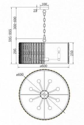 Подвесной светильник Maytoni Facet MOD094PL-08G в Кунгуре - kungur.mebel24.online | фото 3