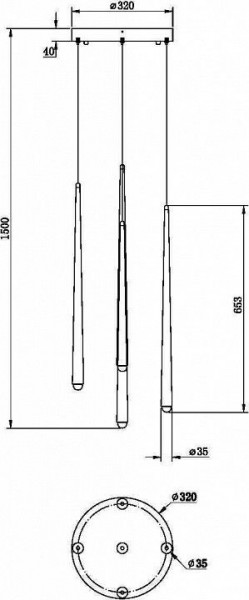 Подвесной светильник Maytoni Halo MOD132PL-L30BSK в Кунгуре - kungur.mebel24.online | фото 2