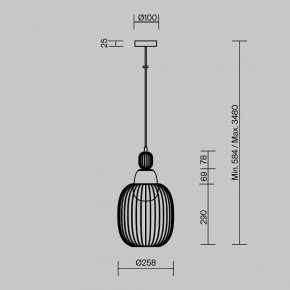 Подвесной светильник Maytoni Levitation MOD376PL-01G1 в Кунгуре - kungur.mebel24.online | фото 5