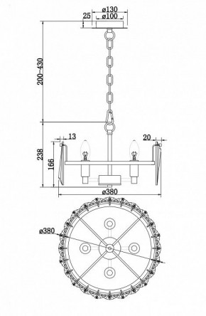 Подвесной светильник Maytoni Puntes MOD043PL-04CH в Кунгуре - kungur.mebel24.online | фото 4