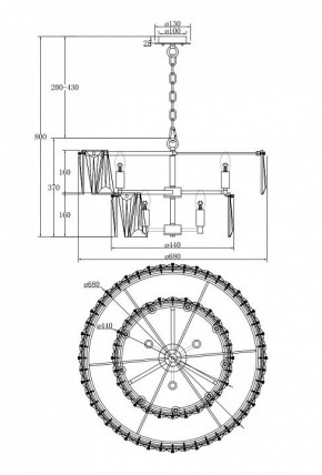 Подвесной светильник Maytoni Puntes MOD043PL-12G в Кунгуре - kungur.mebel24.online | фото 5