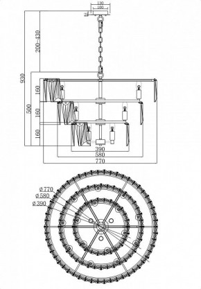 Подвесной светильник Maytoni Puntes MOD043PL-18CH в Кунгуре - kungur.mebel24.online | фото 4