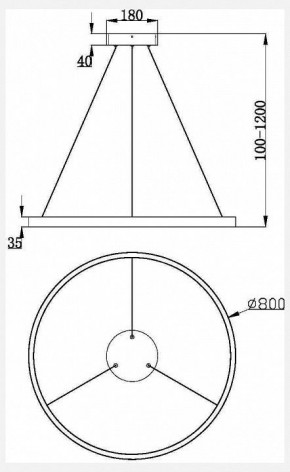Подвесной светильник Maytoni Rim 1 MOD058PL-L42W3K в Кунгуре - kungur.mebel24.online | фото 3