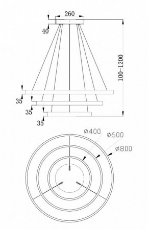 Подвесной светильник Maytoni Rim MOD058PL-L100W4K в Кунгуре - kungur.mebel24.online | фото 6