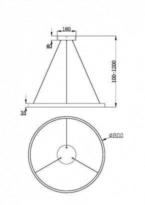 Подвесной светильник Maytoni Rim MOD058PL-L42BSK в Кунгуре - kungur.mebel24.online | фото 2