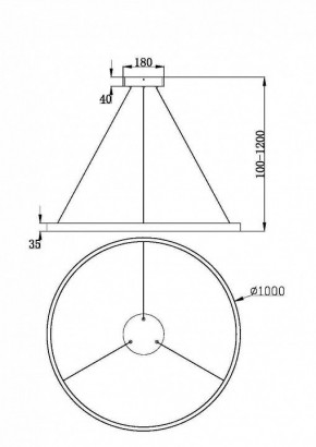 Подвесной светильник Maytoni Rim MOD058PL-L54BK в Кунгуре - kungur.mebel24.online | фото 4