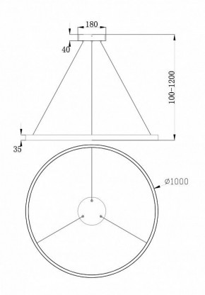 Подвесной светильник Maytoni Rim MOD058PL-L54W4K в Кунгуре - kungur.mebel24.online | фото 4