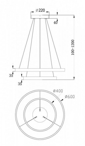 Подвесной светильник Maytoni Rim MOD058PL-L55BS4K в Кунгуре - kungur.mebel24.online | фото 7