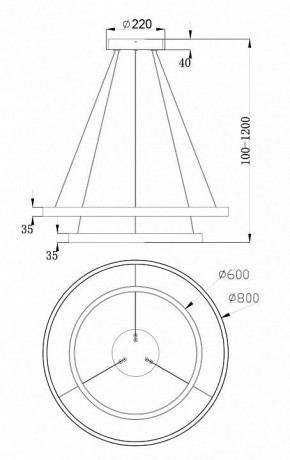 Подвесной светильник Maytoni Rim MOD058PL-L74BS4K в Кунгуре - kungur.mebel24.online | фото 7