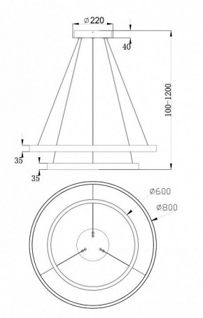 Подвесной светильник Maytoni Rim MOD058PL-L74W4K в Кунгуре - kungur.mebel24.online | фото 6