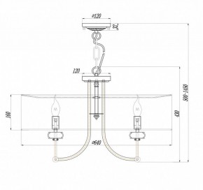 Подвесной светильник Maytoni Roma ARM006PL-08G в Кунгуре - kungur.mebel24.online | фото 4