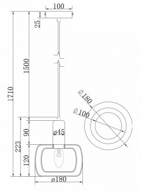 Подвесной светильник Maytoni Vision MOD411PL-01G в Кунгуре - kungur.mebel24.online | фото 7