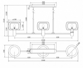 Подвесной светильник Maytoni Vision MOD411PL-03G в Кунгуре - kungur.mebel24.online | фото 6