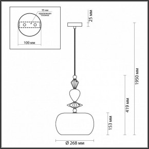 Подвесной светильник Odeon Light Bizet 4893/1A в Кунгуре - kungur.mebel24.online | фото 3