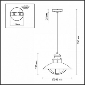 Подвесной светильник Odeon Light Dante 4164/1 в Кунгуре - kungur.mebel24.online | фото 3