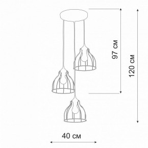 Подвесной светильник Vitaluce V3102 V3102-1/3S в Кунгуре - kungur.mebel24.online | фото 2