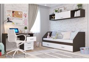 Полка 2032 НЕНСИ (Венге/Белый глянец) в Кунгуре - kungur.mebel24.online | фото 2