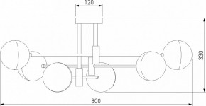 Потолочная люстра Eurosvet Nuvola 70129/6 хром в Кунгуре - kungur.mebel24.online | фото 3