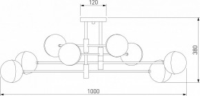 Потолочная люстра Eurosvet Nuvola 70129/8 латунь в Кунгуре - kungur.mebel24.online | фото 3