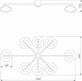 Потолочная люстра Eurosvet Opaline 70220/8 черный в Кунгуре - kungur.mebel24.online | фото 2