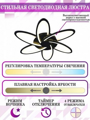 Потолочная люстра Natali Kovaltseva High-Tech Led Lamps HIGH-TECH LED LAMPS 82008 BLACK в Кунгуре - kungur.mebel24.online | фото 5