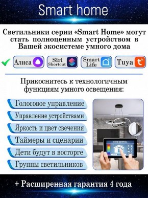 Потолочная люстра Natali Kovaltseva Smart home LED LAMPS 81216 в Кунгуре - kungur.mebel24.online | фото 6