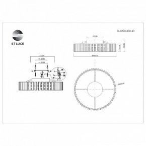Потолочная люстра ST-Luce Estense SL6203.402.40 в Кунгуре - kungur.mebel24.online | фото 4