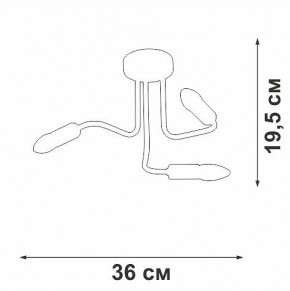 Потолочная люстра Vitaluce V3023 V3023-1/3PL в Кунгуре - kungur.mebel24.online | фото 2