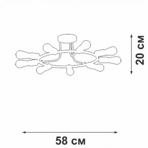 Потолочная люстра Vitaluce V3797 V3797-1/9PL в Кунгуре - kungur.mebel24.online | фото 2