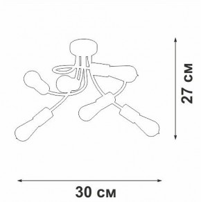 Потолочная люстра Vitaluce V3928 V3928-1/6PL в Кунгуре - kungur.mebel24.online | фото 4