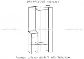 КРИТ-1 Прихожая (Делано светлый) в Кунгуре - kungur.mebel24.online | фото 2