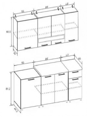 РИО-2 ЛДСП Кухонный гарнитур 1,7 м в Кунгуре - kungur.mebel24.online | фото 7