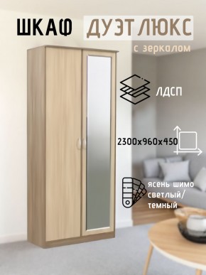 Шкаф 2-х створчатый Дуэт Люкс с зеркалом в Кунгуре - kungur.mebel24.online | фото 4