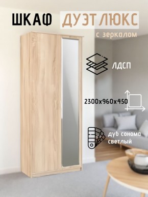 Шкаф 2-х створчатый Дуэт Люкс с зеркалом в Кунгуре - kungur.mebel24.online | фото 7