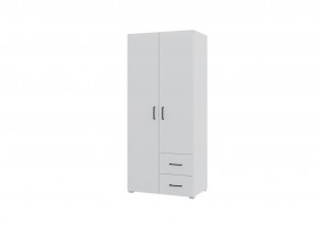 Шкаф 2-х створчатый с ящиками VICTOR (Белый) в Кунгуре - kungur.mebel24.online | фото