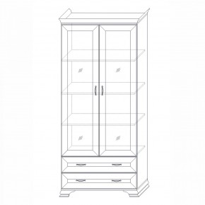 Шкаф (2 стеклодвери) Сиена в Кунгуре - kungur.mebel24.online | фото 3