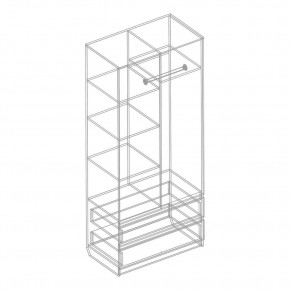 Шкаф 2-ств. с 2 ящиками "Бьянко" в Кунгуре - kungur.mebel24.online | фото 5