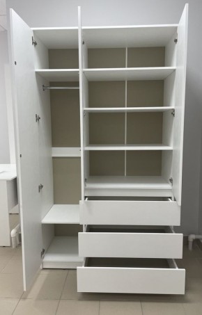 Шкаф 3-ств. с 3 ящиками "Бьянко" в Кунгуре - kungur.mebel24.online | фото 2