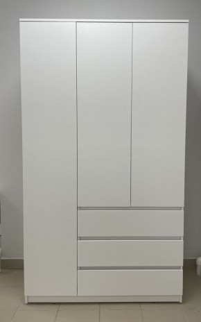 Шкаф 3-ств. с 3 ящиками "Бьянко" в Кунгуре - kungur.mebel24.online | фото 3