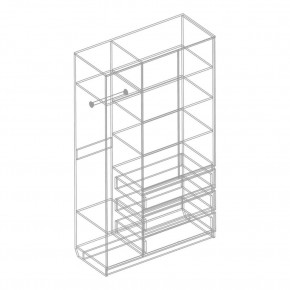 Шкаф 3-ств. с 3 ящиками "Бьянко" в Кунгуре - kungur.mebel24.online | фото 5
