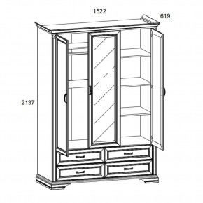 Шкаф 3D4S Z, MONAKO, цвет Сосна винтаж в Кунгуре - kungur.mebel24.online | фото 1