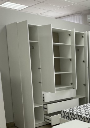 Шкаф 4-ств. с 3 ящиками "Бьянко" в Кунгуре - kungur.mebel24.online | фото 2