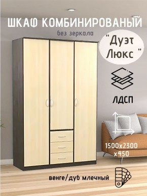 Шкаф комбинированный Дуэт Люкс без зеркала в Кунгуре - kungur.mebel24.online | фото